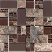 Glass & Stone Mix Brown