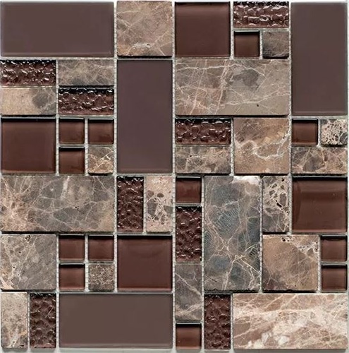 Glass & Stone Mix Brown