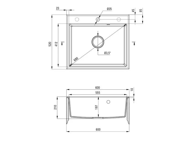 Кухненска мивка Andante Metallic Graphite (1)