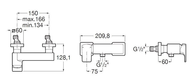 Хромирана смесителна батерия L90 (1)