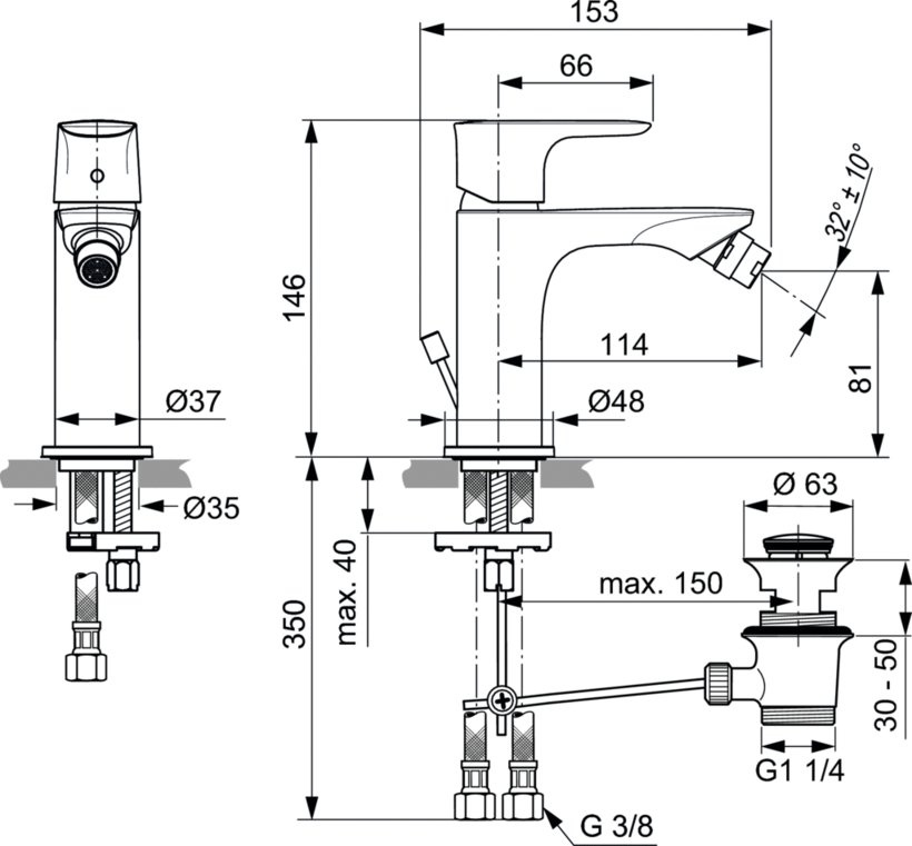 Батерия за биде Ideal Standard Connect Air (1)