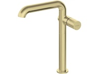 Висок стоящ смесител за мивка Silia Hexa Brushed Gold