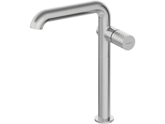 Висок стоящ смесител за мивка Silia Hexa Brushed Steel